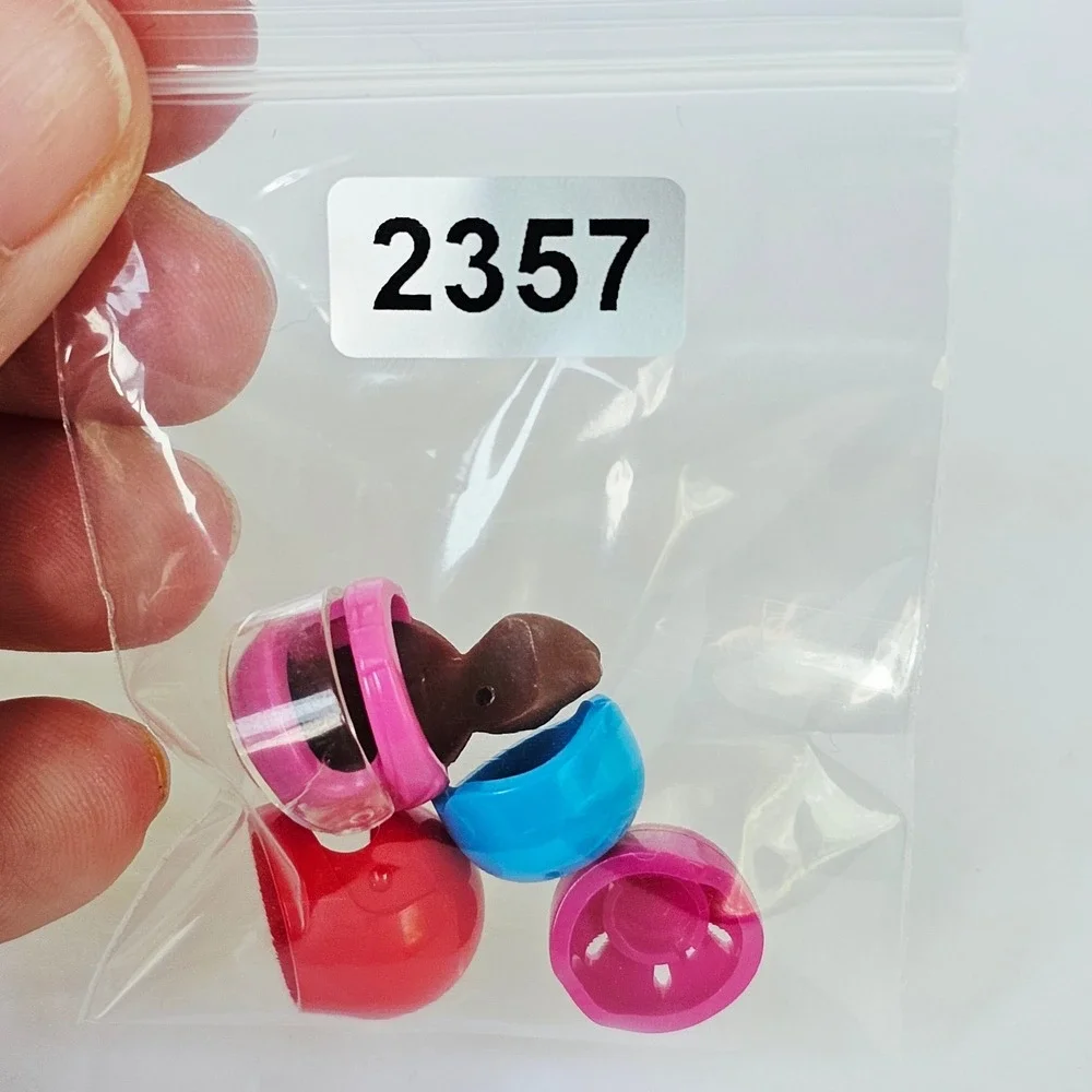 LEGO Friends Mini-doll Helmets Set of 4 Pink Red Blue Headgear Accessories 2357